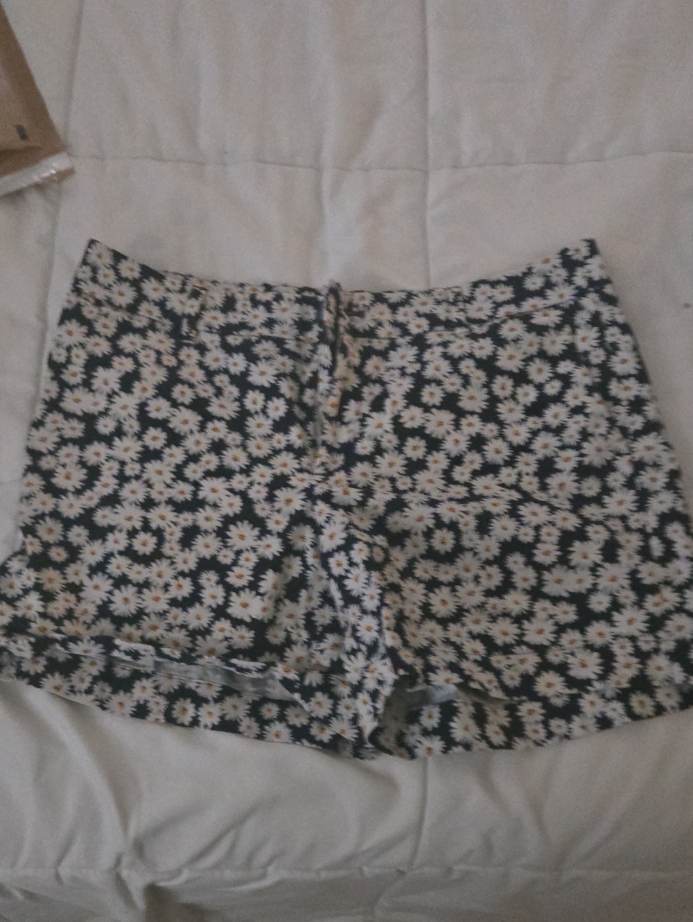 Ann Taylor Dark Green Daisy Print Shorts